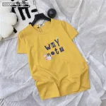 Áo thun thái nữ form rộng in chữ why not