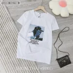 Áo thun thái nữ form suông vừa in hình 3D