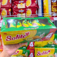 Bánh Bông Lan Cuộn Solite Vị Lá Dứa Hộp Giấy Lớn 396g