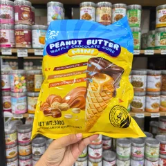 Sỉ bánh Ốc Quế Waffle Bơ Đậu Phộng Socola BX 300g