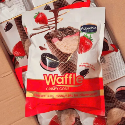 Bánh Ốc Quế Waffle Vị Dâu Tây Adorable 300g