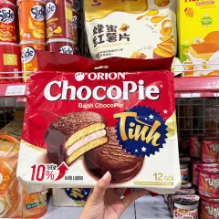 Bánh Chocopie Tình - Bánh Orion Chocopie Dạng Túi 435.6g (12 Gói)