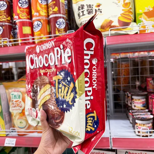 Bánh Chocopie Tình - Bánh Orion Chocopie Dạng Túi 435.6g (12 Gói)