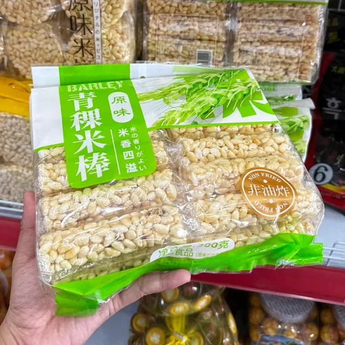 Bánh Cốm Lúa Mạch Highland Barley 300g - Bịch Xanh Lá