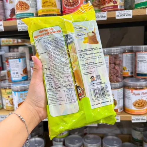 Bánh Gạo Cuộn Vị Bắp Thanh Ngọt 170g (17g x 10 Gói)