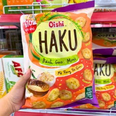 Phân phối bánh Gạo Mini Oishi Haku Mè Rang Tỏi Giòn 150g