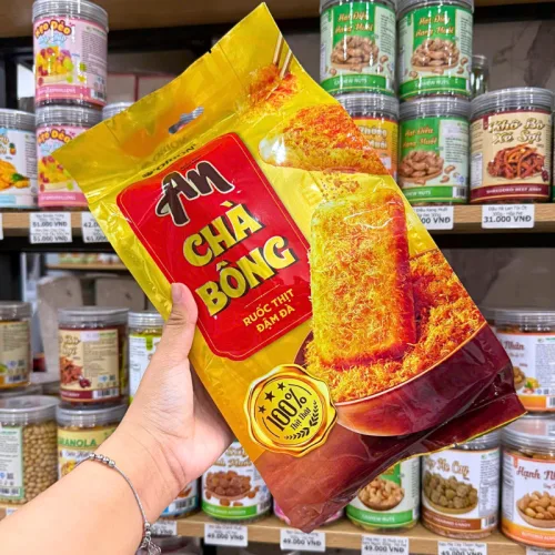 Bánh Gạo Nướng Chà Bông Ruốc Thịt Đậm Đà An - Bánh Orion Chà Bông 145,6g (14 Gói x 10.4g)
