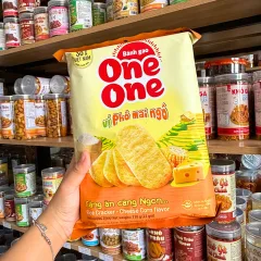 Phân phối bánh Gạo ONE ONE Vị Phô Mai Bắp 118g Bịch Màu Cam