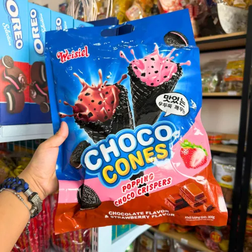 Khám phá Bánh Kem Ốc Quế WEISIEL (Hương Choco-Dâu) 300g thuộc nhóm Weisiel
