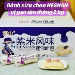 Bảng giá sỉ bánh Mì Sữa Chua HESHAN Vị Gạo Tím - Thùng 2kg