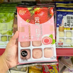 Sỉ bánh Mochi Phủ Dừa Yuanqi Wanzi Vị Dâu 180g