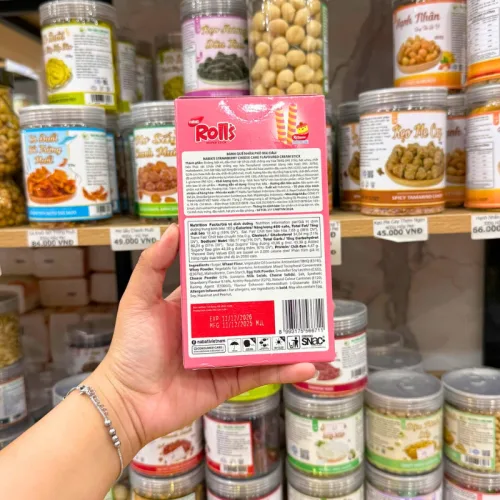 Bánh Ống Quế NABATI ROLL'S Nhân Phô Mai Dâu 50g