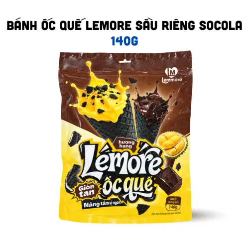Bánh Ốc Quế Lemore Mix Vị Sầu Riêng Socola 140g Lemmore