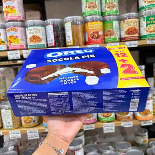 Bánh Oreo Socola Pie Mềm Ngon Không Để Lại Vụn - Bánh Socola Pie Oreo Chocolate Pie Kinh Đô 392g (14 Gói x 28g)
