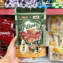 Bánh Quy Nhân Kem OISHI PILLOWS + Cộng Cà Phê Vị Cốt Dừa Cà Phê 80g