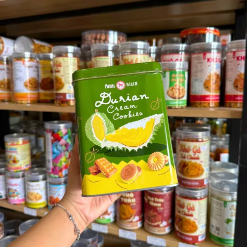 Khám phá Bánh Quy Nhân Sầu Riêng Hộp Thiếc KILIN Thái Lan 400g - Hộp Xanh Lá thuộc nhóm Kilin