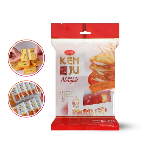 Bánh Quy Nougat Kem Dẻo Kenju Richy 186g