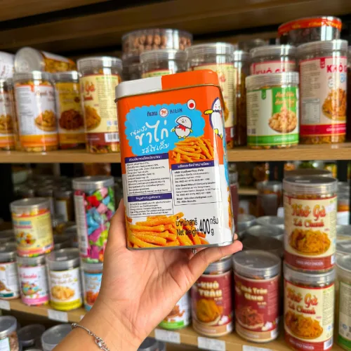Bánh Quy Que Cọng Trứng Hộp Thiếc KILIN Thái Lan 400g - Hộp Cam Xanh