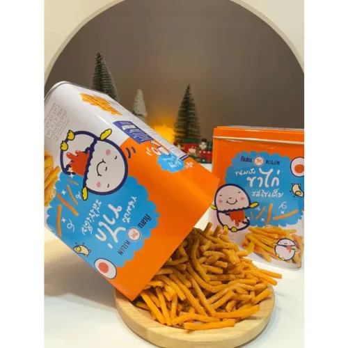 Bánh Quy Que Cọng Trứng Hộp Thiếc KILIN Thái Lan 400g - Hộp Cam Xanh