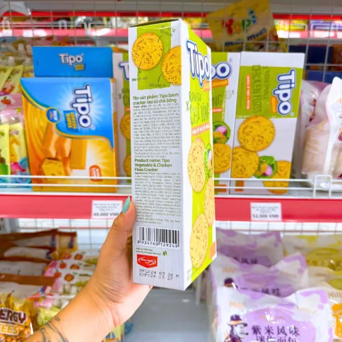Bánh Quy Tipo Vị Rau Củ Chà Bông 132g - Bánh Cracker Giàu Chất Xơ
