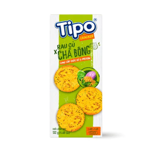 Bánh Quy Tipo Vị Rau Củ Chà Bông 132g - Bánh Cracker Giàu Chất Xơ