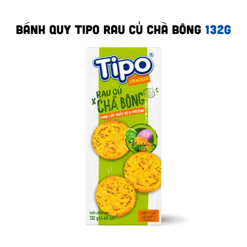 Bánh Quy Tipo Vị Rau Củ Chà Bông 132g - Bánh Cracker Giàu Chất Xơ