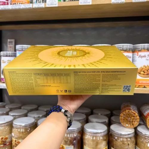 Bánh Quy RITAZ GOLD Mặt Trời Thập Cẩm 210g - Hộp Giấy 2 Màu Đỏ/ Vàng