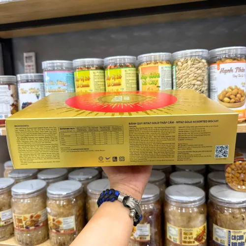 Bánh Quy RITAZ GOLD Mặt Trời Thập Cẩm 210g - Hộp Giấy 2 Màu Đỏ/ Vàng