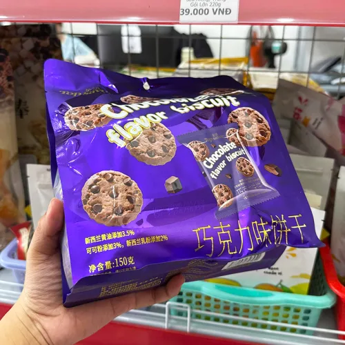 Bánh Quy Socola Chip Topsavor 150g - Bịch Màu Tím