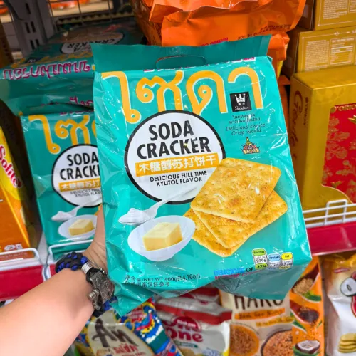Khám phá Bánh Quy SODA Ăn Kiêng Vị Xylitol Flavor GODINN 400g - Bịch Màu Xanh Lá thuộc nhóm GODINN