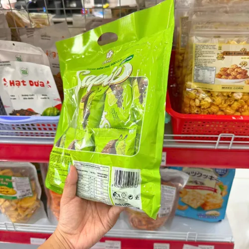 Bánh Sapie Mềm Phủ Socola Cốm Non 198g - Bịch Xanh Lá