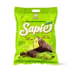 Bánh Sapie Mềm Phủ Socola Cốm Non 198g - Bịch Xanh Lá