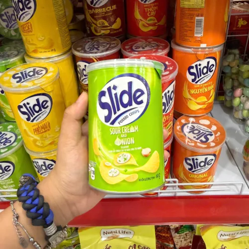 Bánh Snack Khoai Tây Lát Slide Nhiều Vị - Bánh Slide Khoai Tây 60Gr (Hộp Mini)