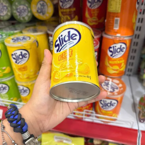 Bánh Snack Khoai Tây Lát Slide Nhiều Vị - Bánh Slide Khoai Tây 60Gr (Hộp Mini)