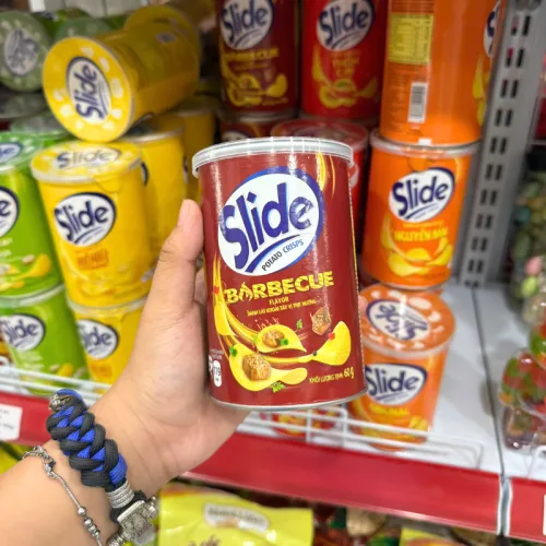 Bánh Snack Khoai Tây Lát Slide Nhiều Vị - Bánh Slide Khoai Tây 60Gr (Hộp Mini)