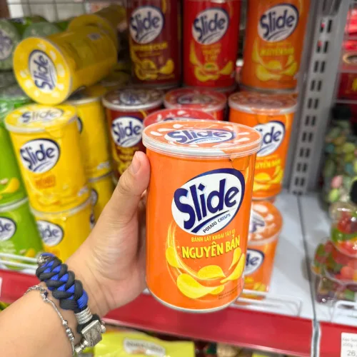 Bánh Snack Khoai Tây Lát Slide Nhiều Vị - Bánh Slide Khoai Tây 60Gr (Hộp Mini)