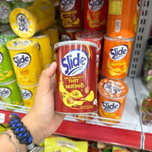 Bánh Snack Khoai Tây Lát Slide Nhiều Vị - Bánh Slide Khoai Tây 60Gr (Hộp Mini)
