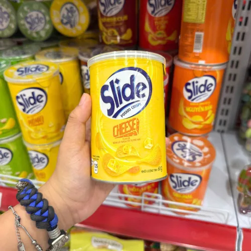 Bánh Snack Khoai Tây Lát Slide Nhiều Vị - Bánh Slide Khoai Tây 60Gr (Hộp Mini)