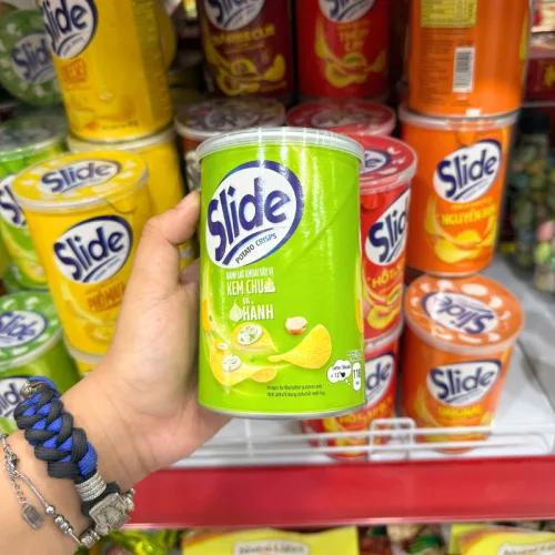Bánh Snack Khoai Tây Lát Slide Nhiều Vị - Bánh Slide Khoai Tây 60Gr (Hộp Mini)