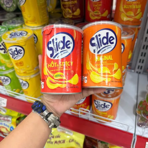 Bánh Snack Khoai Tây Lát Slide Nhiều Vị - Bánh Slide Khoai Tây 60Gr (Hộp Mini)