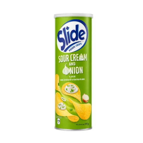Khám phá Bánh Snack Khoai Tây Lát Slide Vị Kem Hành - Bánh Slide Khoai Tây Màu Xanh Lá 145Gr (Hộp To) thuộc nhóm Trái cây, rau củ tươi