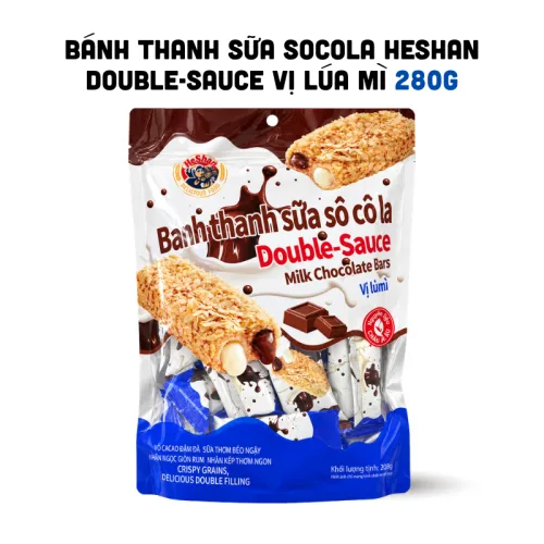 Bánh Thanh Sữa Heshan Socola Double-Sauce Vị Lúa Mì 280g