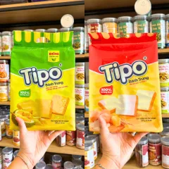 Bánh Trứng Tipo Kem Sầu Riêng, Trứng - Bánh Tipo Gói Lớn 220g