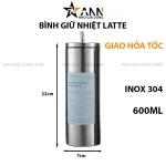 Ly giữ nhiệt Iced Americano inox 304 600ml kèm ống hút
