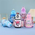 Bình giữ nhiệt cho bé 450ml, họa tiết hoạt hình và quai đeo