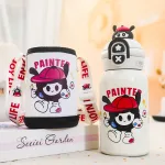 Bình giữ nhiệt cho bé 450ml, họa tiết hoạt hình và quai đeo