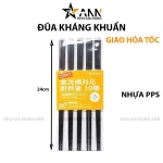 Sỉ bộ 10 Đôi Đũa Đen  Kháng Khuẩn Hoạ Tiết Anh Đào 24cm