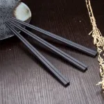 Sỉ bộ 10 Đôi Đũa Đen  Kháng Khuẩn Hoạ Tiết Anh Đào 24cm