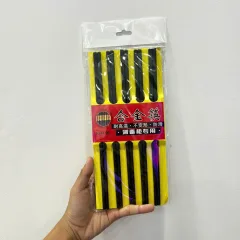 Bảng giá sỉ bộ 10 Đôi Đũa Đen Kháng Khuẩn Hoạ Tiết Vân Vuông 24cm