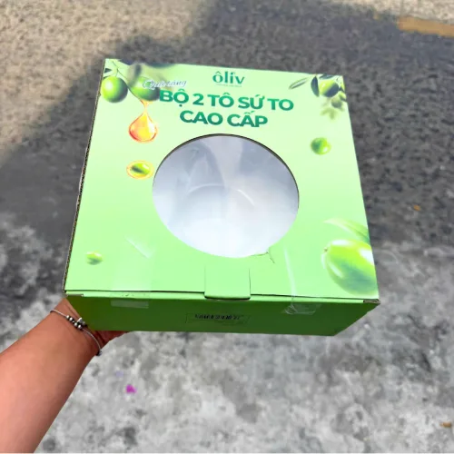 Bộ 2 Tô Sứ To Cao Cấp Purite & Olive
